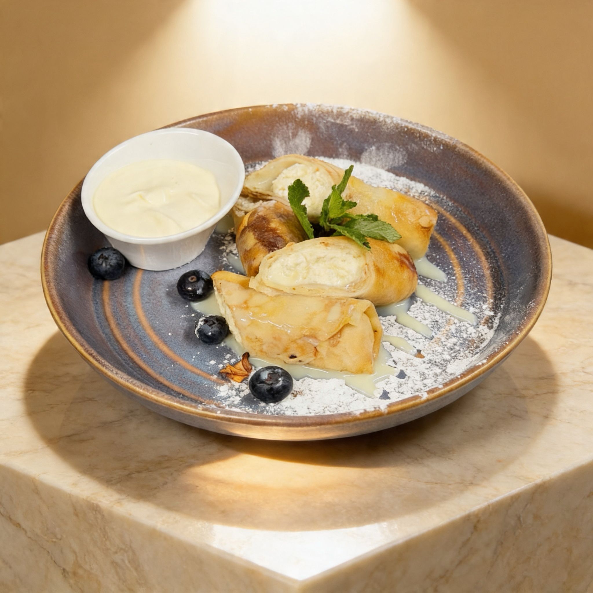 Crepes with Cottage Cheese
